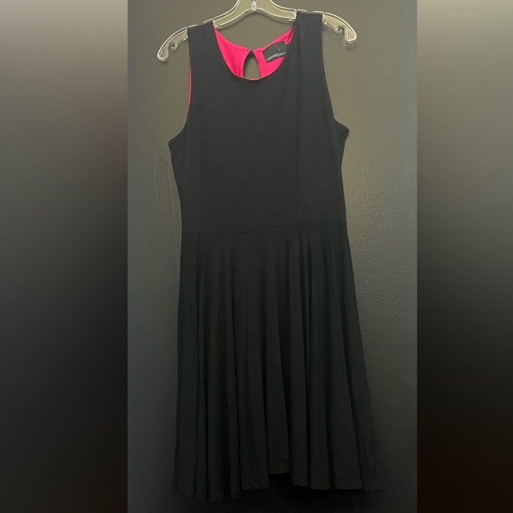 Cynthia Rowley Classic Black Sleeveless A-Line Midi Dress - Picture 2 of 5